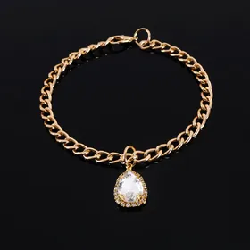 Comparer les prix de Collier pour Chat Collier pour Chien Princesse Amour Collier pour Chat Fait Main Collier pour Fête d'Anniversaire Accessoires pour Chat Animal de Compagnie Chiot Pendentif en Cristal Diamant M