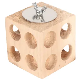 Meilleurs prix pour Jouet Bloc Oiseau Fourrage Déchiquetage Bloc Bois Perroquet Jouet à Mâcher pour Inséparables Calopsittes Perruches Ondulées 6cm/2.36in beige