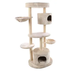 Comparer les prix de Flamingo INGA Katzenkratzer beige 103x50x142cm (142 cm, Beige), Arbre à chat