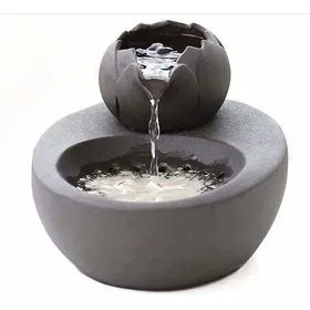 Comparer les prix de Fontaine d’eau - En céramique - Avec lotus vertical et filtre automatique - Idéale pour chat et animal de compagnie - noir