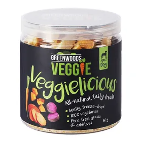 Comparer les prix de 2x60g Greenwoods Veggie patates douces, potiron, carotte - Friandises pour chien