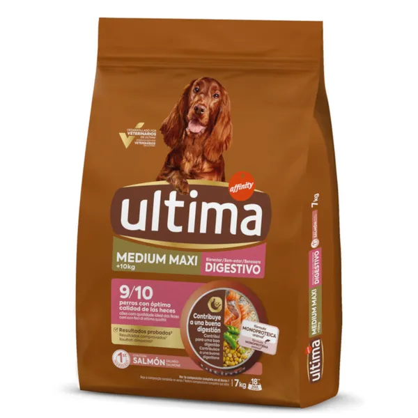Lot Ultima pour chien x 2 - Medium / Maxi Sensitive saumon (2 x 7 kg) – photo 2