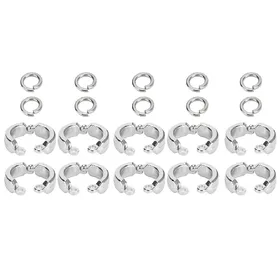 Comparer les prix de 10 Pièces Anneaux de Patte pour Oiseaux Perroquets Activité d'Entraînement au Vol en Extérieur Accessoires à Clip d'Ouverture No.15