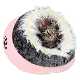 Comparer les prix de Abri Douillet Minou, 35 × 26 × 41 Cm, Rose/Gris - Mon Animalerie