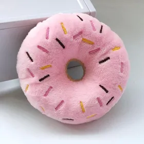 Meilleurs prix pour Doux chien beignets en peluche chien jouets pour chiens jouet à mâcher mignon chiot couineur jouets sonores drôle chiot petit moyen chien jouet interactif rose