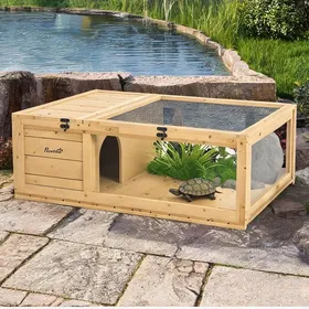 Meilleurs prix pour 5 x 32 cm jaune clair Reptile Houses featuring 35.8 x 23.8 x 12.6 in with Jaune Bois De Sapin