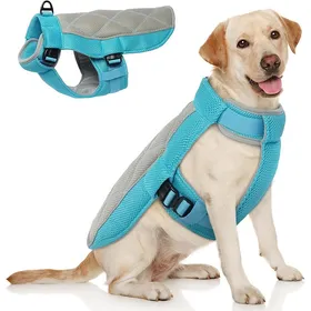 Comparer les prix de Gilet de refroidissement - Gilet respirant pour chien pour les journées d'été chaudes - Veste de refroidissement réglable et légère avec bandes réfléchissantes (Orange,L)