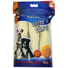 Meilleurs prix pour Friandise pour chien en peau de bœuf séchée White ’n tasty - Lot de 2