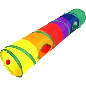 Meilleurs prix pour Tunnel pour chat pliable arc-en-ciel – Jouet interactif tunnel droit pour chaton et chat