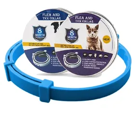 Comparer les prix de Collier anti-puces et anti-tiques pour chiens et chats jusqu'à 8 mois Collier anti-puces et anti-tiques pour moustiques et insectifuge Collier pour chat à détachement~01906
