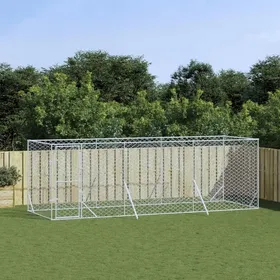 Meilleurs prix pour CLARENCE Chenil - VIDAXL - Pour multiples utilisation - pour chiens argenté 6x2x2 m acier galvanisé FR523