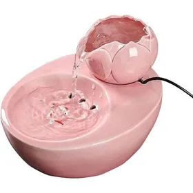 Comparer les prix de Fontaine à eau céramique 1 3L – Lotus vertical – Filtration automatique – Pour chats et petits animaux – Matériau sans BPA