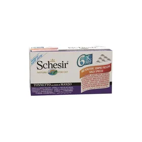 Comparer les prix de Boites Chat – Schesir Thon et bœuf en gelée – 6 x 50 gr