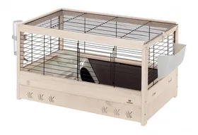 Comparer les prix de Ferplast Cage pour Lapins en bois FSC ARENA 80, Cochons d'inde, Accessoires inclus