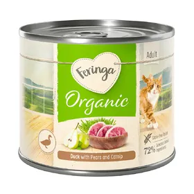 Meilleurs prix pour Feringa Organic bio Adult canard, poires, menthe à chat - Pâtée pour chat