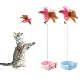 Comparer les prix de Baguette de taquinerie pour chat, collier en Silicone avec cloche, entraînement interactif pour chaton, 2 pièces gray