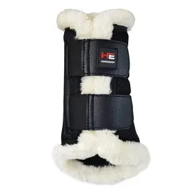 Meilleurs prix pour Guêtres antérieurs fermées pour cheval Horsenjoy Airtec 3D Fur - black - Noir - Poney
