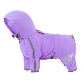 Meilleurs prix pour Imperméable pour chien Réfléchissant Imperméable Vêtements pour animaux de compagnie Pour Chihuahua Bichon Maltais Manteau de pluie Chiens de petite et moyenne taille Combinaison Imperméable Salopette pour chiens (Purple,XL)