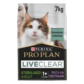 Comparer les prix de PRO PLAN LiveClear Sterilised Adult dinde - Croquettes pour chat