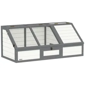 Meilleurs prix pour Boîte À Tortues Accessoire Abri Animal120x55x50cmExtérieur Sans Fond Ouverture Facile Blanche Maison Confortable Pour Reptiles