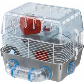 Comparer les prix de Ferplast Cage pour Hamsters COMBI 1 FUN à Deux étages et Modulable, Accessoires inclus