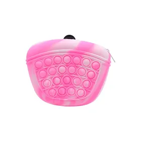 Comparer les prix de Sac à nourriture pour chien en silicone, sac banane portable pour les sorties d'animaux de compagnie, entraînement portable pour chien, promenade de chien, alimentation, sac à friandises fournitures pink