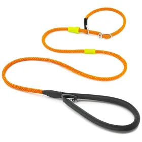 Meilleurs prix pour Laisse coulissante durable pour chien Laisse d'entraînement pour chien Sans traction Laisse à boucle pour animal de compagnie Robuste Laisse d'entraînement pour animal de compagnie Marche pour chien moyen à grand (orange,9mm 1.5m)