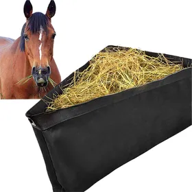Meilleurs prix pour Sac Imperméable pour Balles de Foin 44x18x22 pouces Sac à Foin Extra Large avec Ouverture Supérieure à Distribution Lente Pour Chevaux Chèvres Moutons Âne beige