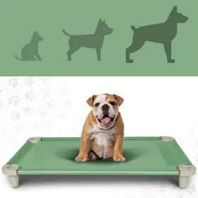 Comparer les prix de Lit surélevé pour Chien, en Tissu en Maille Lavable et Respirant, Cadre en Acier Inoxydable