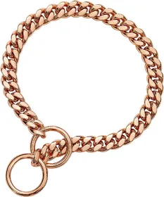 Comparer les prix de Collier pour chien en chaîne à maillons cubains en or 18 carats, maillons métalliques en acier inoxydable, 10 mm, robuste et résistant, pour la marche et le dressage des chiens 12inch-30cm beige
