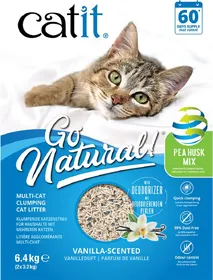 Comparer les prix de Catit Litière agglomérante Go Natural à base de cosse de pois et de bentonite - Lot de 2x 6,4kg