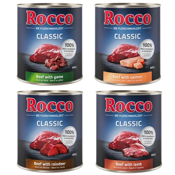 24x800g Classic bœuf, renne Rocco - Nourriture pour chien – photo 2