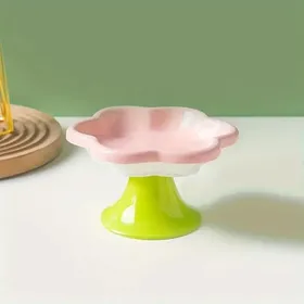 Meilleurs prix pour Bol en céramique pour chat - Phoesky - Design floral - Plat à eau surélevé - Plat à friandises