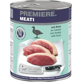 Comparer les prix de PREMIERE Meati nourriture humide pour chien, Adulte, Canard 6x800 g
