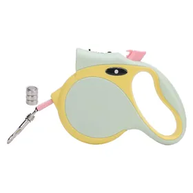 Comparer les prix de Laisse rétractable pour chien Poignée confortable Tracteur télescopique automatique Ruban pour chien avec lampe de poche pour