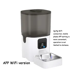 Comparer les prix de Distributeur Automatique de Nourriture pour Chat et Chien 6L avec Minuterie Intelligente, Contrôle à Distance Intelligent WiFi, Gamelle Anti-bourrage pour Chat et Chien gray