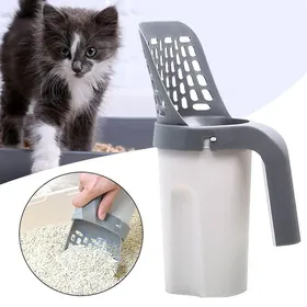 Meilleurs prix pour 1pc chat litière pelle Scoop filtre litière pour animaux de compagnie tamis creux plus propre Scoop bacs à sable pelle sable chats fournitures gris