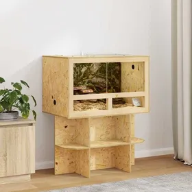 Comparer les prix de Marron Terrarium Durable - Résistant aux rayures - Marron 80 x 50 x 100 cm OSB A2735