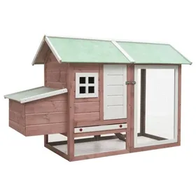 Comparer les prix de vidaXL Poulailler Moka 170x81x110 cm Bois de pin massif et sapin