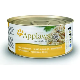 Comparer les prix de APPLAWS Boîtes en bouillon pour chat - Lot de 6x Thon/Saumon70gr