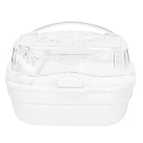 Meilleurs prix pour Cage de Transport Hamster Portable Légère Petite Cage de Transport pour Animaux pour Voyage en Extérieur Rose blanc