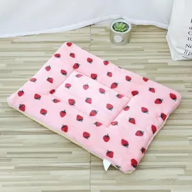 Comparer les prix de Tapis pour animaux de compagnie double face en peluche courte pour chats et petits chiens, joli coussin pour animaux de compagnie, coussin chaud pour chaton, canapé-lit pour chat 35-29cm beige