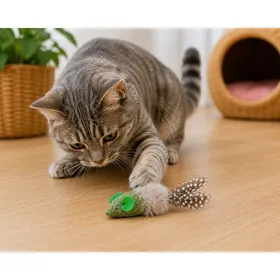 Comparer les prix de Jouet souris - EDEN - Katti - cataire comprimée - avec plumes - lot de 2