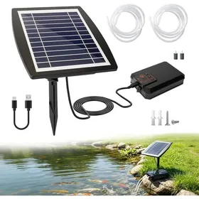 Meilleurs prix pour Aérateur de Bassin Pompe à Oxygène Solaire 3 W pour Aquarium avec Tube doxygène et Pierre à Bulles