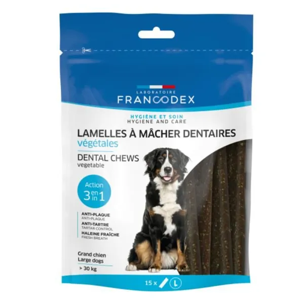 Friandises Chien - Francodex Lamelles à mâcher dentaires pour grands chiens x15 – photo 4