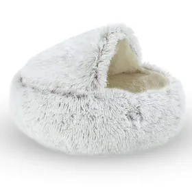 Comparer les prix de Lit pour Chats et Chiens. Panier Chaud Semi-fermé pour Animaux de Compagnie. Nid antidérapa