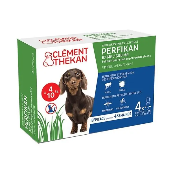 Clément Thékan Perfikan - Répulsifs pour insectes - pour chiens - 1,1 ml - pack de 4 – photo 2
