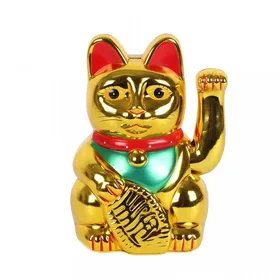 Meilleurs prix pour Chat Argent Très Doré - 15cm- Vendu par 1