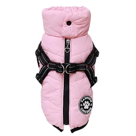 Comparer les prix de Vêtements imperméables pour animaux de compagnie avec harnais pour petits chiens de taille moyenne, veste à col haut, manteau pour chiot, chihuahua, carlin, caniche, costumes 2XL