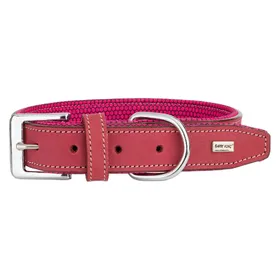 Meilleurs prix pour Barry King Obroża skórzana, XL: 43-53 cm/30 mm, ciemny różowy (XL, Chien), Collier + laisse